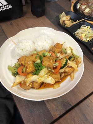 Standard tofu plate, but well done!  at K-Town in Olympia