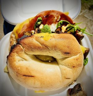 ⭐️⭐️⭐️⭐️⭐️😋  at The Bagel Shop in Sidmouth