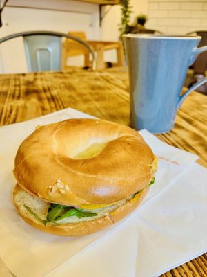 Vegan New Yorker 😋  at The Bagel Shop in Sidmouth