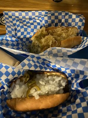 Field roast dogs at Munchen Haus in Leavenworth