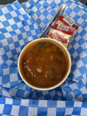 Vegan soup at Munchen Haus in Leavenworth