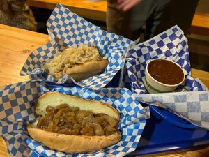 Beyond brats with caramelized onions and vegan chili at Munchen Haus in Leavenworth