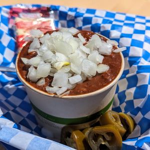 Vegan chili at Munchen Haus in Leavenworth