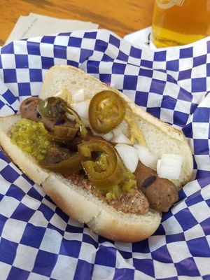 Tofurky sausage at Munchen Haus in Leavenworth