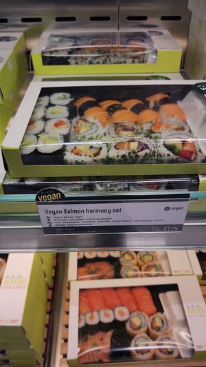 Vegan xalmon at Wasabi - O2 in South East London