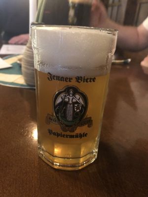 Lokales Bier  at Braugaststätte Papiermühle in Jena