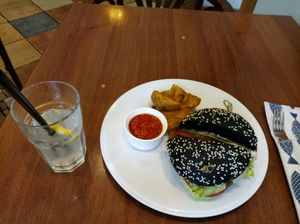 beetroot burger no cheese  at Cafe SOK in Moscow