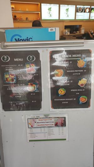 Meal Menu and Snack Menu at Zen Cafe 禅悦屋 in Central Singapore