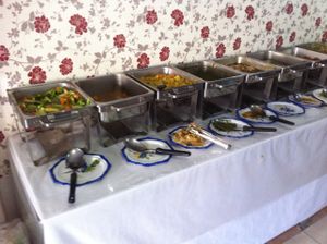 Buffet at Phounsub Restaurant in Vientiane