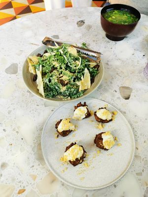 Caesar and cauliflower tots at Planta Queen - Fort Lauderdale in Fort Lauderdale