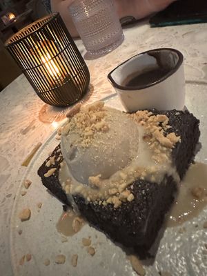 The classic Ice cream and Brownie with some melted chocolate to top it off  at Planta Queen - Fort Lauderdale in Fort Lauderdale