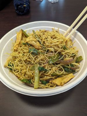 The Singapore Noodles to-go. I had them as breakfast the next morning. It was excellent reheated so I can only imagine how great it would be fresh at Planta Queen - Fort Lauderdale in Fort Lauderdale