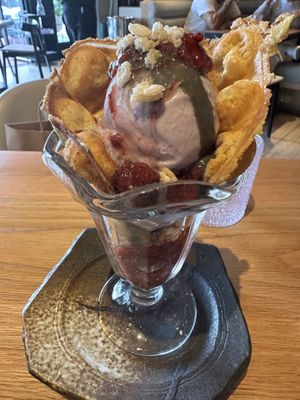 Taro black sesame waffle sundae?!?   Yes please!!!  at Planta Queen - Fort Lauderdale in Fort Lauderdale