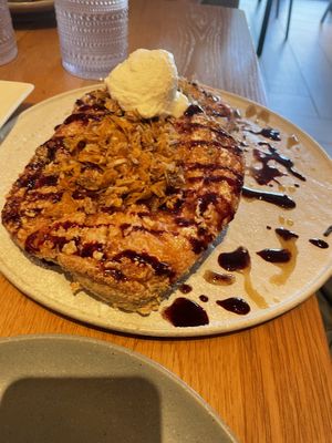 French toast - pic doesn’t do it justice - it’s phenomenal (like a fried dough)   at Planta Queen - Fort Lauderdale in Fort Lauderdale