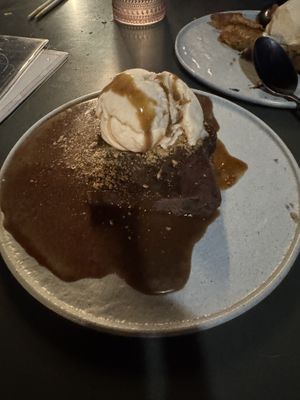 Sticky toffee brownie with ice creamm  at Planta Queen - Fort Lauderdale in Fort Lauderdale