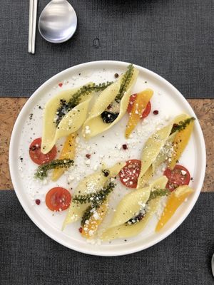 Cold pasta salad at JumJumJumJumJumJum - 점점점점점점 in Seoul