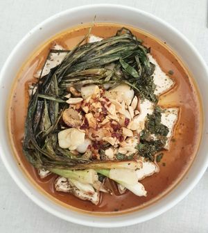 Scallion and Braised Tofu at JumJumJumJumJumJum - 점점점점점점 in Seoul