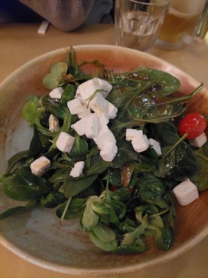 salad with vegan feta at The Kourmpeti - To Koypmtteti in Thessaloniki