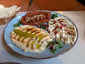 Dips at Mazaya in Krakow