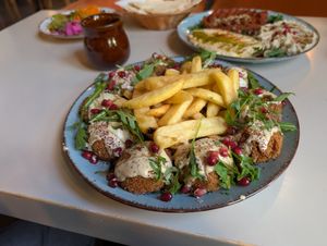 Falafel as part of a set for 2 people. Great deal! at Mazaya in Krakow