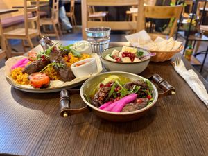 all the food at once at Mazaya in Krakow