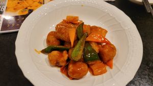 Sweet and sour "pork" at Sairaien in Tokyo