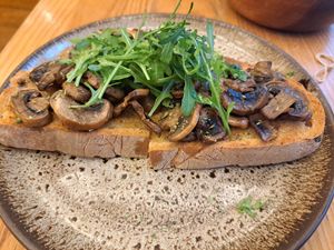 Toast is super fluffy at Mercador Café in Porto