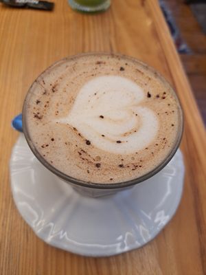 Cappuccino- have oat and almond milk at Mercador Café in Porto