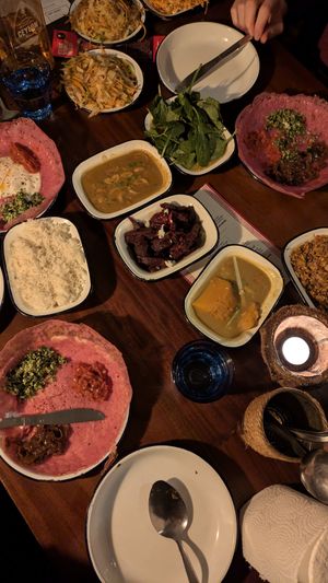 All vegan (6 mains, 3 hoppers and 2 sides) at The Coconut Tree in Bath