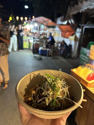 Vegan pad thai  at Pad Thai Cart in Pai