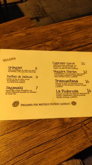 Carta octubre 22  at Veggira in Bilbao