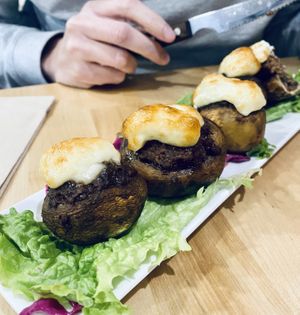 Champis rellenos  at Veggira in Bilbao