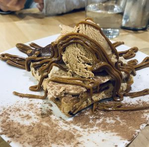 Gofre con nutella y banoffee  at Veggira in Bilbao