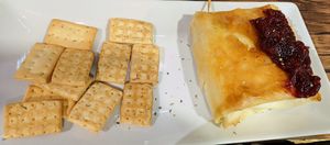 Hojaldre relleno de  "queso" at Veggira in Bilbao