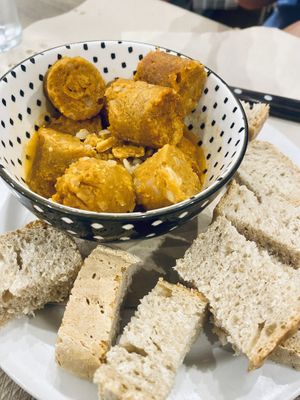 Chorizo a la sidra  at Veggira in Bilbao