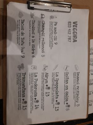 Carta en Enero 2024 at Veggira in Bilbao