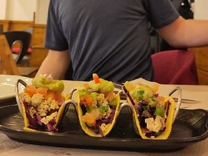 Tofu tacos at Veggira in Bilbao