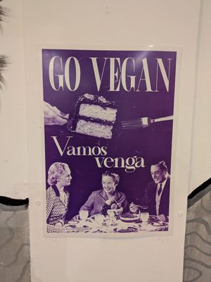 Cartelería vegana at Veggira in Bilbao