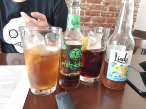 Eco drinks at Chia Chill Café in Madrid