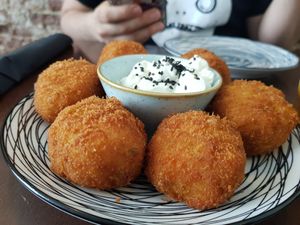 Croquettes at Chia Chill Café in Madrid