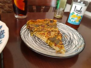 Mushroom quiche at Chia Chill Café in Madrid