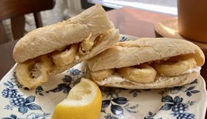 Bocata de calamares  at Chia Chill Café in Madrid