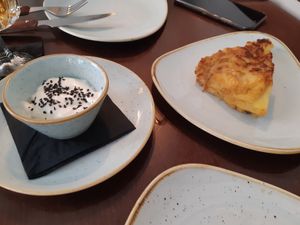 Pincho de tortilla at Chia Chill Café in Madrid