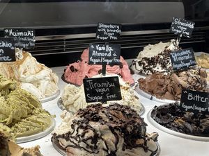 Closeup of some options   at Sugar Killer in Athens