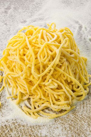 Fresh homemade Tajarin  at Le Vitel Étonné in Turin