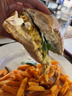 Inside chkn jackfruit sandwich   at Love n Light in St Louis