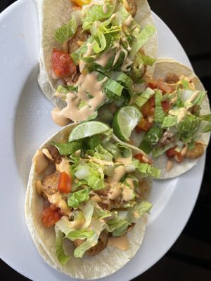 Vegan shrimp tacos   at Love n Light in St Louis