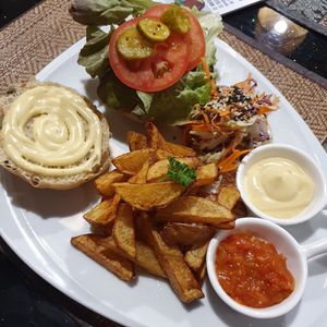 Poke bean burger at Poke Bowl in Koh Chang
