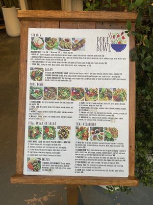 The menu at Poke Bowl 1  at Poke Bowl in Koh Chang