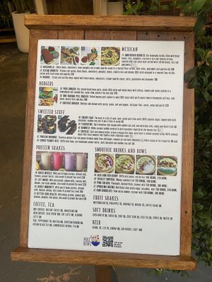 The menu at Poke Bowl 2  at Poke Bowl in Koh Chang
